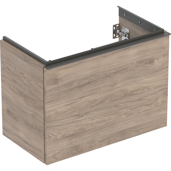 Geberit Acanto US für WT B:75cm, 1 Schubl. 1 i.Schubl., verk. Ausld., Nussbaum