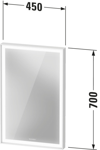 DU L-Cube Spl. 450x67x700mm, 18 W, Weiß