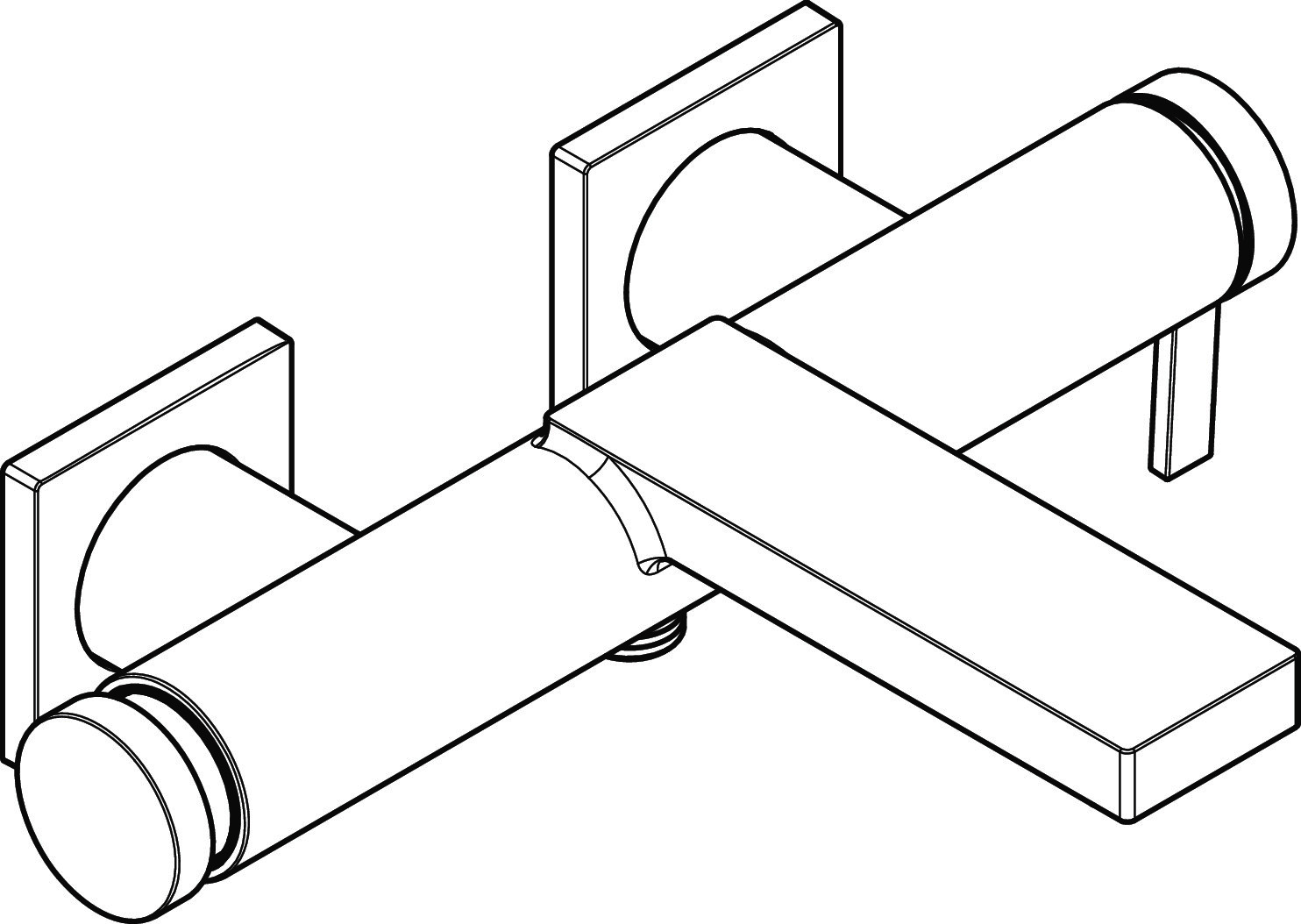 Hansgrohe Wannenmischer Aufputz Tecturis E MSW