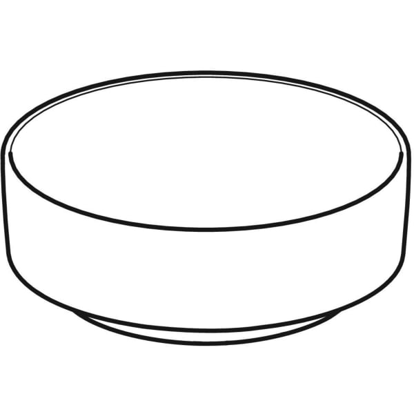 Geberit VariForm Aufsatzwaschtisch, rund d: 40cm, o. Hl, o. Ül., weiß