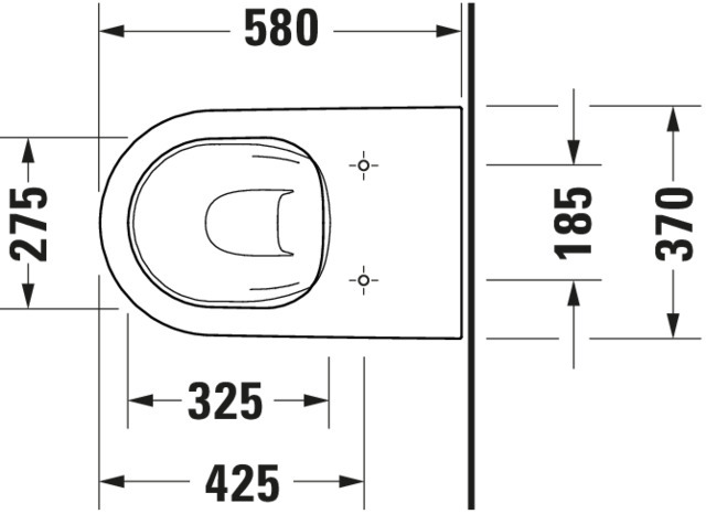 Duravit SWC D-Neo 650mmm, weiß, rimless, TS, Abg.waagr., BTW, Bef.inkl., HYG
