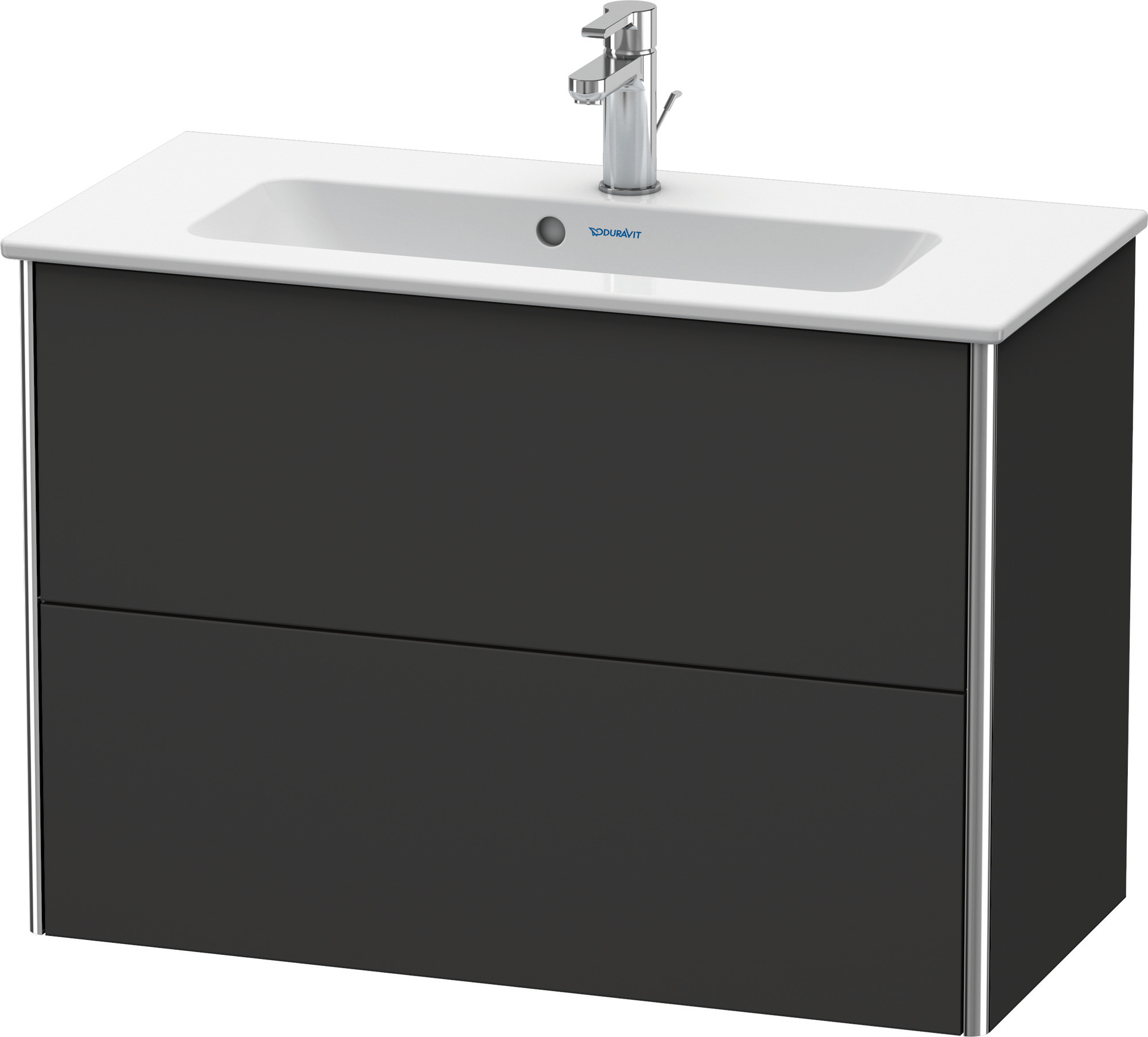 Duravit Waschtischunterbau XSquare, 2 Schubk. 560x810x388mm,Graphit Supermatt