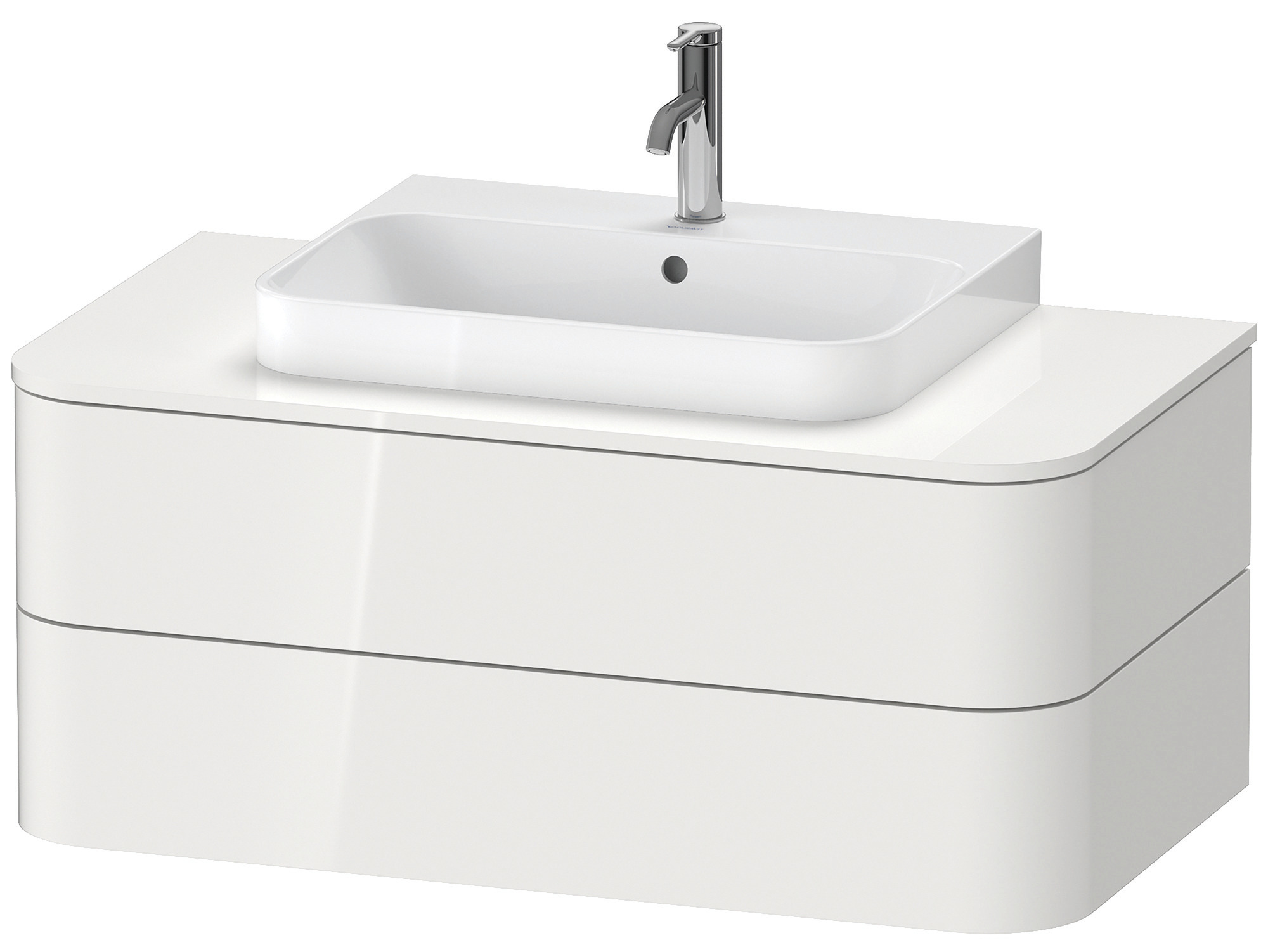 Duravit WTU HappyD2+ wandh.,408x1000x550mm 2Schubkästen,weiß hgl. f.ASB ohne ES