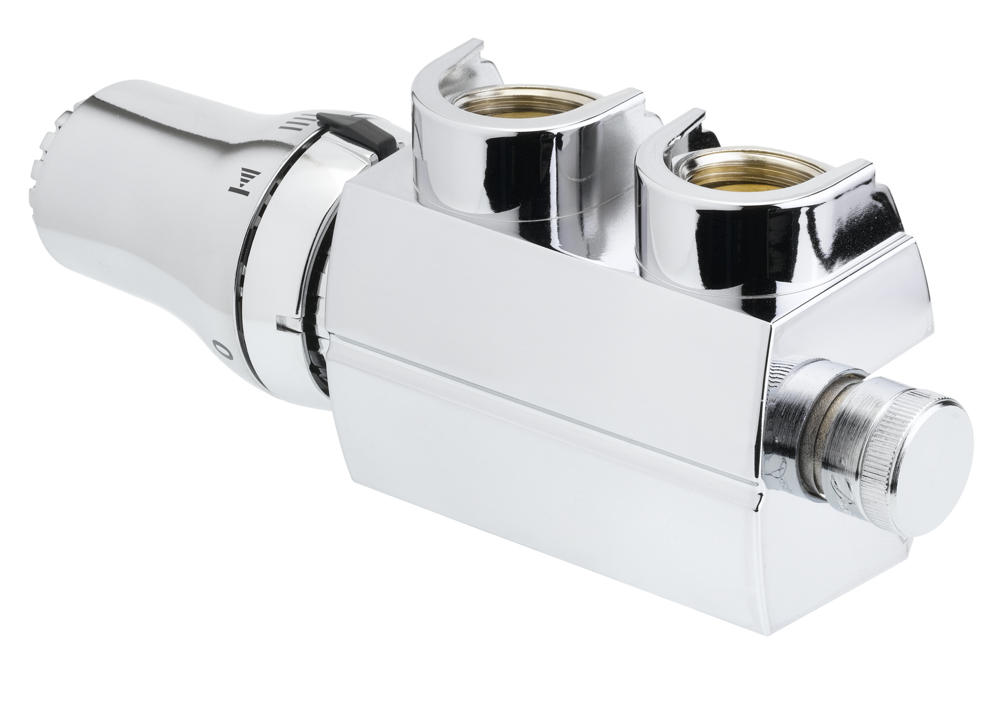 Danfoss VHS Ventilset CHROM Heizkörper R 1/2, Eck