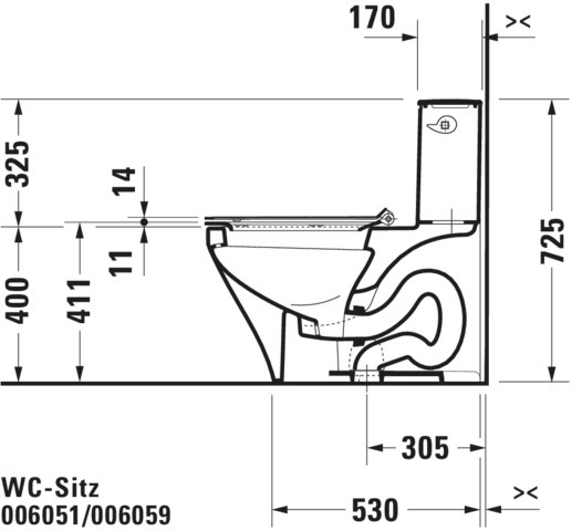 DU WC-Sitz DuraStyle mit SoftClose Scharniere edelstahl, lang, weiß