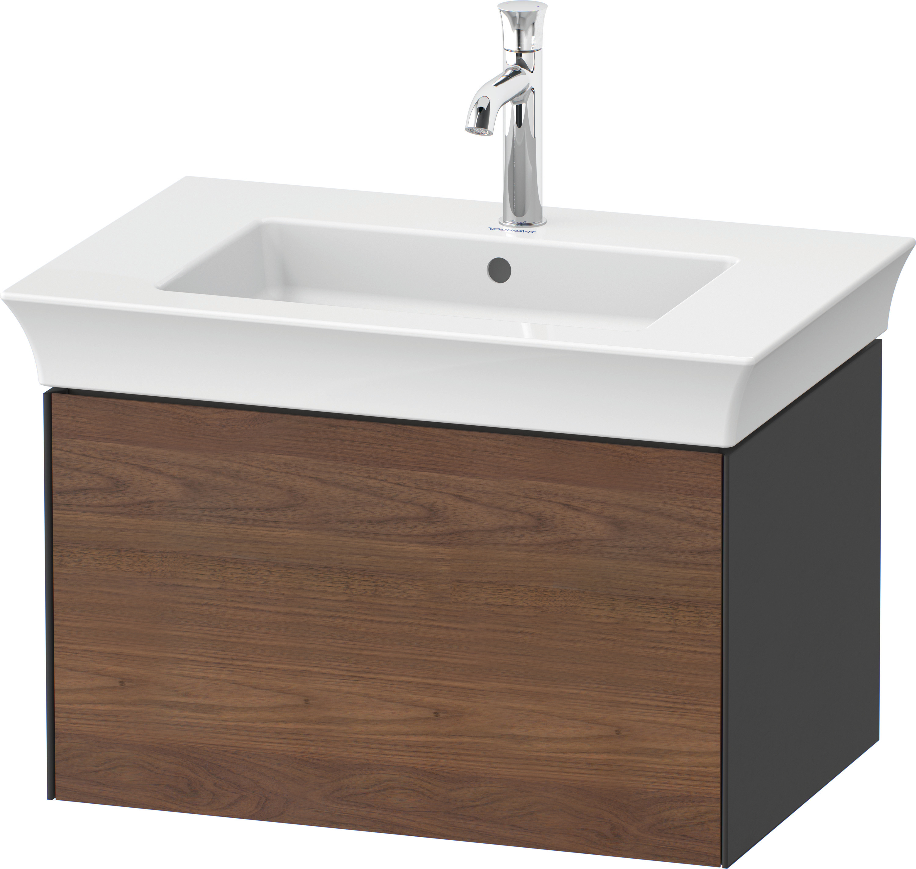 Duravit WTU White Tulip wandh.,1 Auszug 410x684x458mm,A.Nussb.M/Graphit Sdm