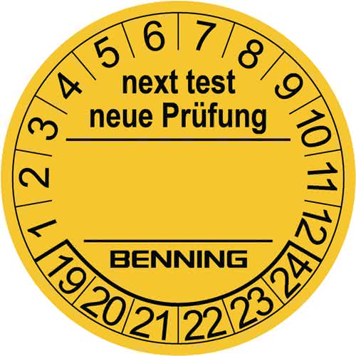 Prüfplaketten D.30mm RL 300St. BENNING Prüfplaketten D.30mm RL 300St. BENNING