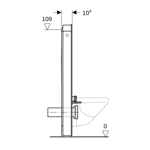 Geberit Monolith Plus Sanitärmodul f. WWC 114cm Steinzeug Schieferop., alu.schwchr