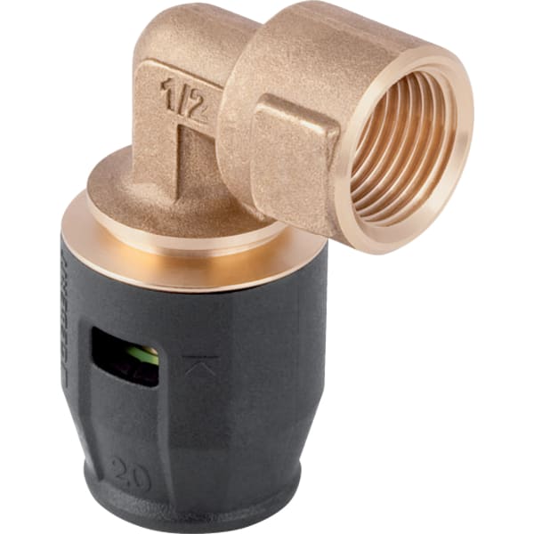 Geberit PushFit Übergangsbogen 90Gr mit IG Rg d16-Rp1/2
