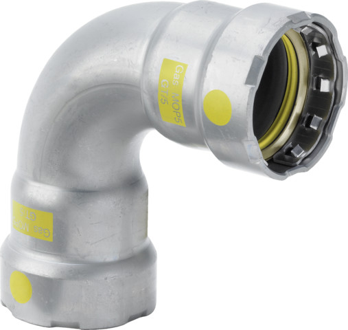 Viega Bogen 90 Grad mit SC Megapress G 4616 in 1 1/4 Zoll Stahl Zn-Ni besch. Viega Bogen 90 Grad mit SC Megapress G 4616 in 1 1/4 Zoll Stahl Zn-Ni besch.