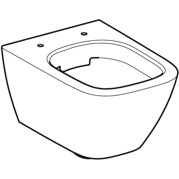 Geberit Smyle WWC Tiefspüler, eckig Rimfree, Ausld. 49cm, weiß, KeraTect