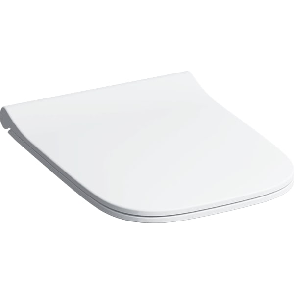 Geberit Smyle WC-Sitz, eckig, schmales Design Sandwichf., m.Absenka.,QuickRelease weiß