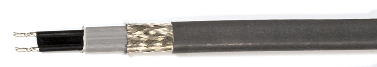Danfoss Heizleitung 230V 7W/m 45C Schutzgeflecht (Schutzklasse I) schwarz