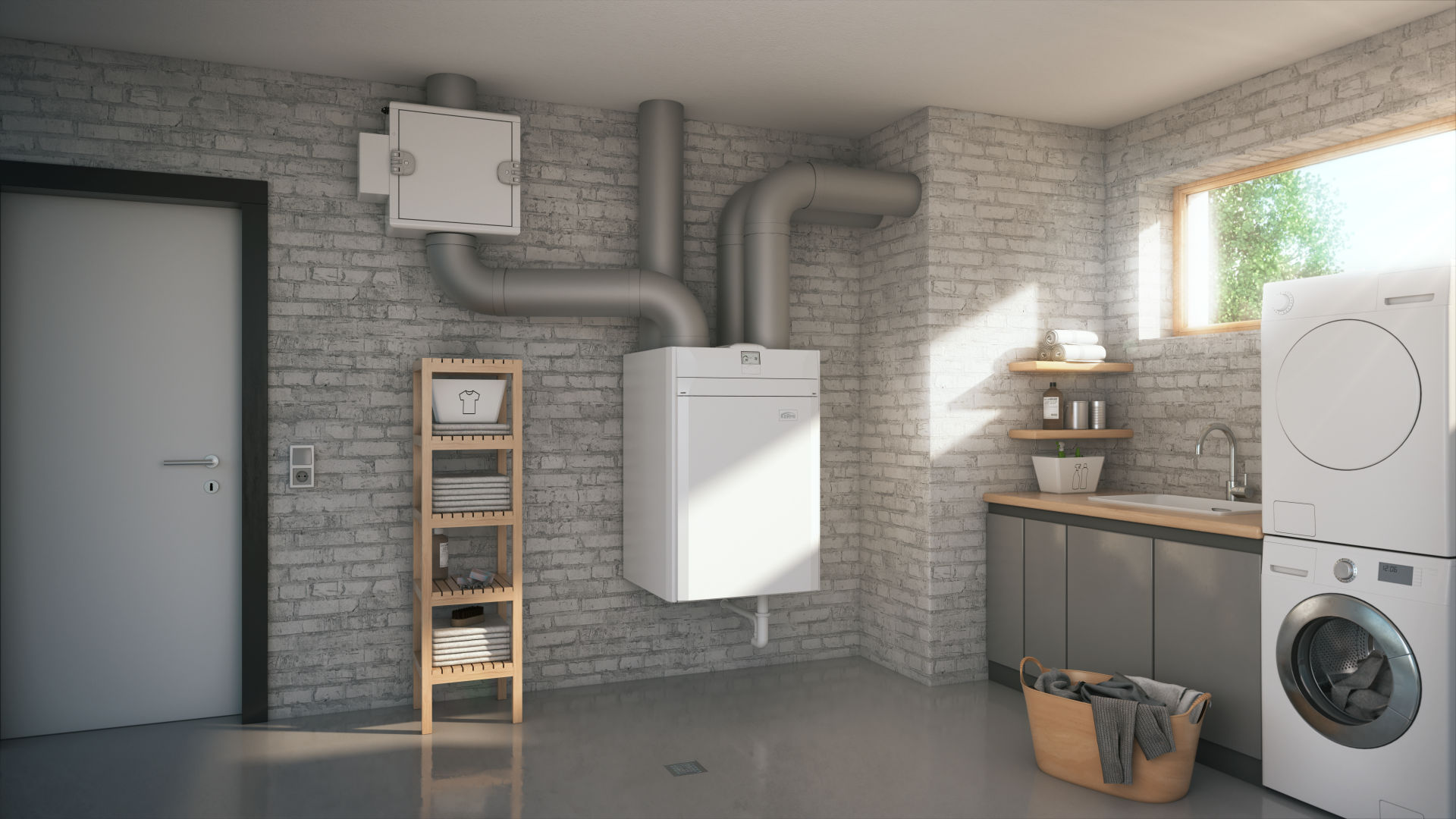 Kermi x-well hygienic CR400, NW 160 elek. Feins.-/Pollenfilter, ePM1 >90%