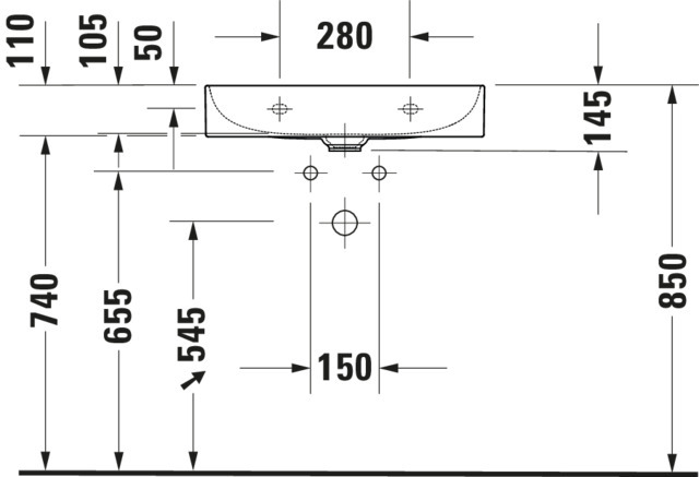 DU Möbel-WT compact DuraSquare 600mm o. ÜL, mit HLB, 1 HL, weiß, WonderGliss