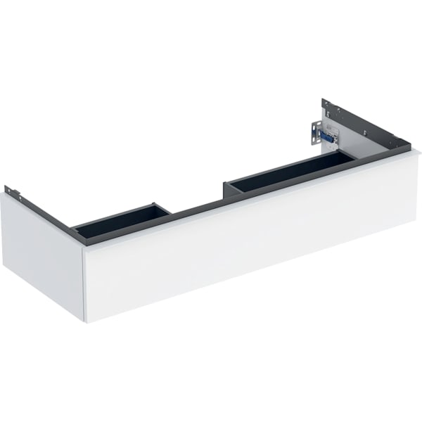 Geberit iCon Unterschrank für WT, 1 Schubl. 118,4x24,7x47,6cm, weiß hgl/Gr.weiß matt