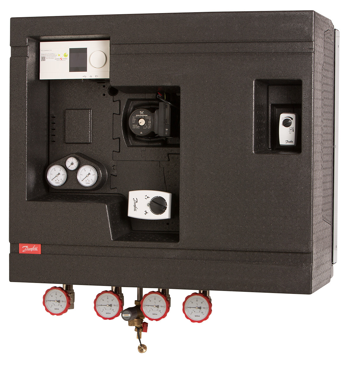 Danfoss Hausstation Compact 28 VX-FI,FBH HWP, AVQM, 33kW, ECL310/A237, STW