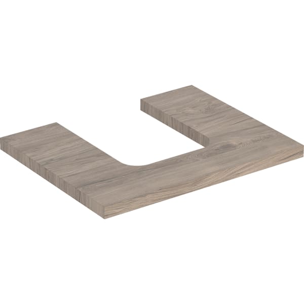 Geberit ONE WT-Pl. Aus mi. f. AWT Schalenform 60x3x47cm, Nussbaum hickory