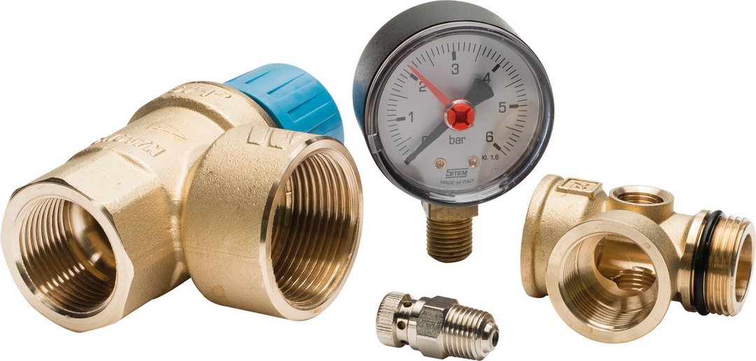 BOSCH Zubehör für Solewärmepumpen Ventilsatz 4,0 bar, manuelle Entlüftung