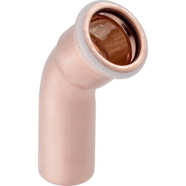 Geberit Mapress Kupfer Bogen 45Gr mit Einschubende d22 Geberit Mapress Kupfer Bogen 45Gr mit Einschubende d22