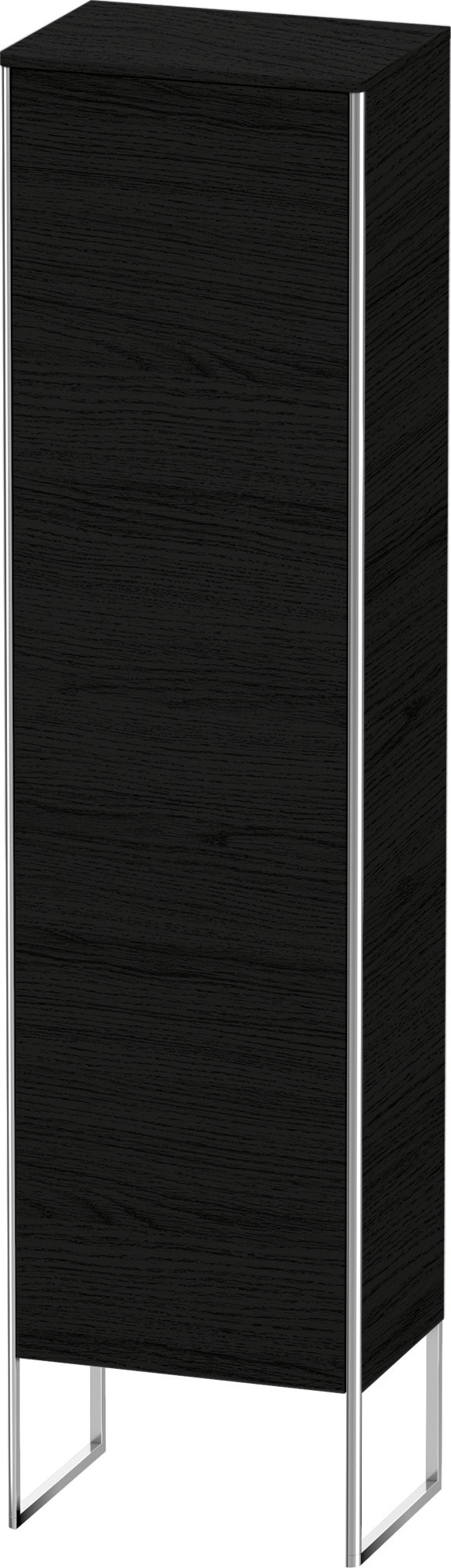 Duravit Hochschrank XSquare, bodenst., TA li 2016x500x356mm, Eiche Schwarz