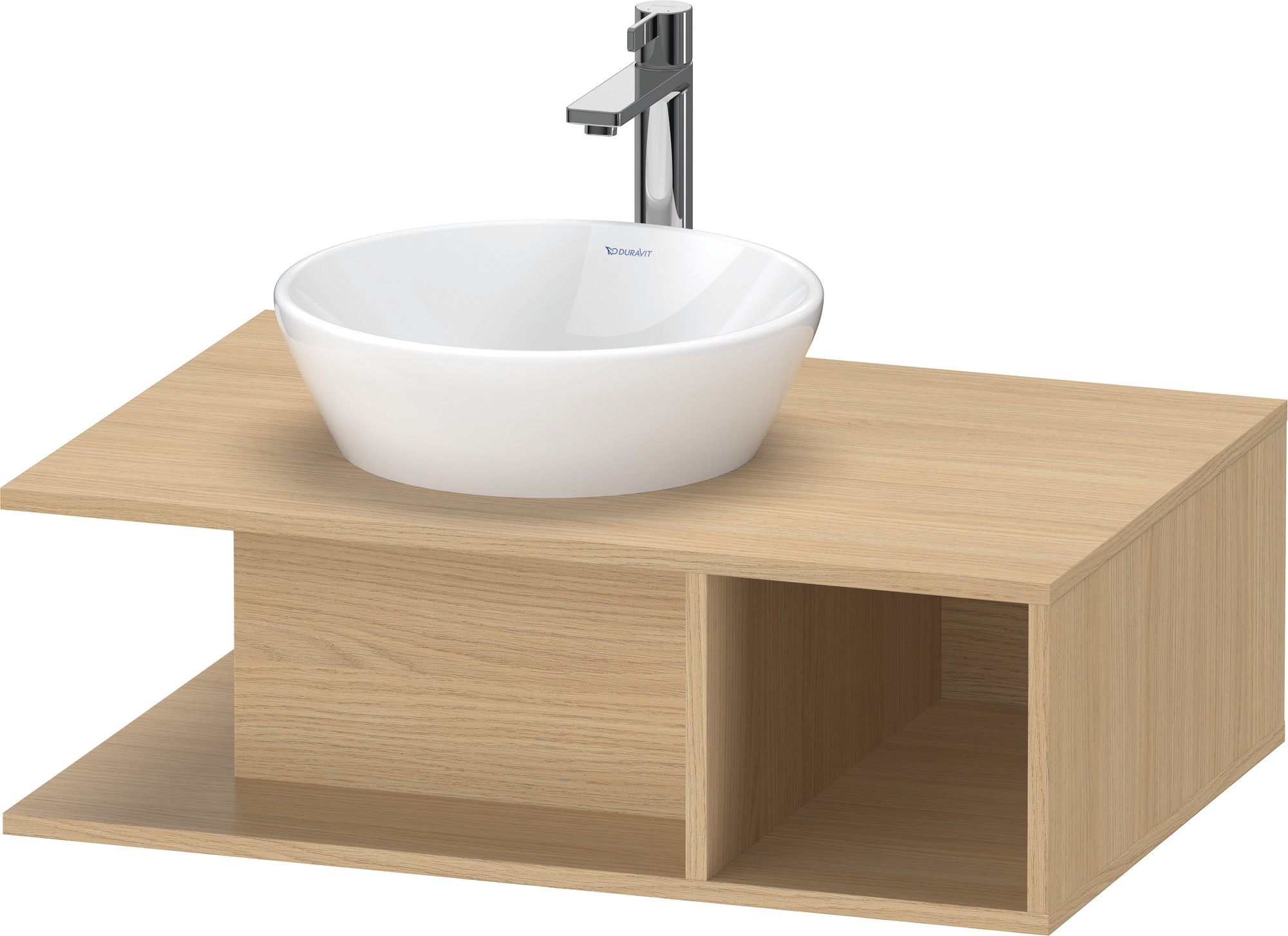 Duravit D-Neo WTU wandh.,1 offenes Fach r., 260x800x550mm, Eiche Natur