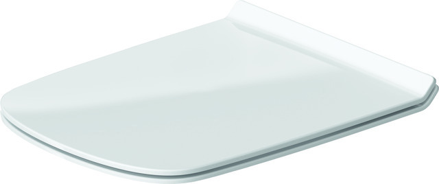 DU WC-Sitz DuraStyle mit SoftClose Scharniere edelstahl, lang, weiß