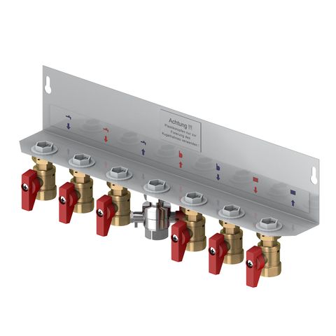 Flamco Montageschiene für 600 mm Breite inkl. Kugelhähne Flamco Montageschiene für 600 mm Breite inkl. Kugelhähne