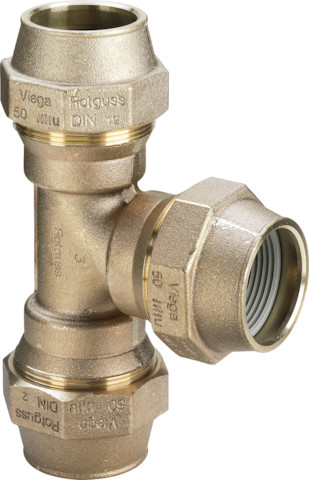 Viega T-Stück Maxiplex 9051 in 63mm Rotguss