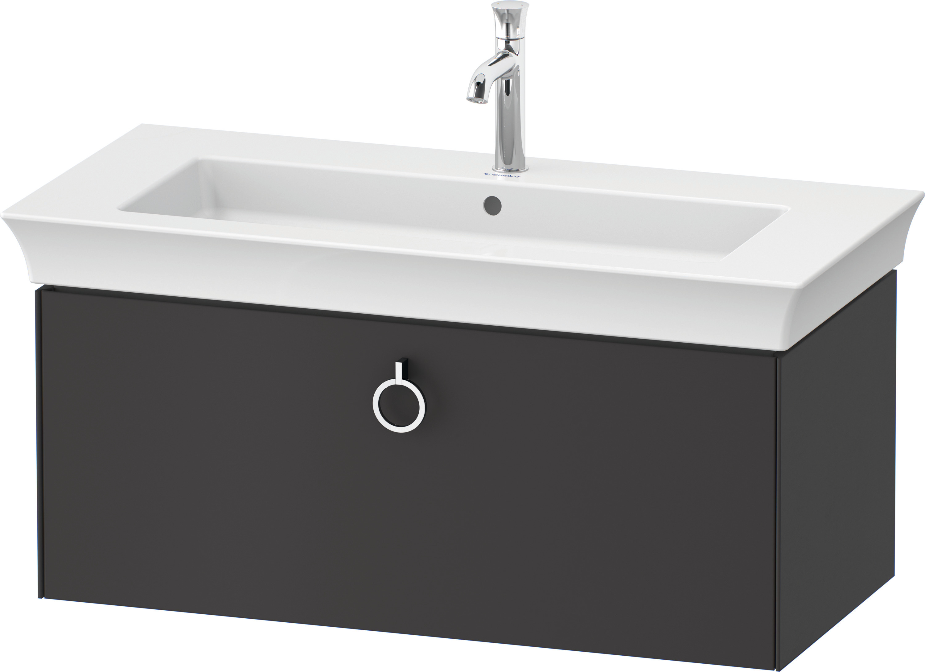 Duravit WTU wandh. White Tulip,1 Ausz.,mit Griff,410x984x458,Graphit Seidenmatt