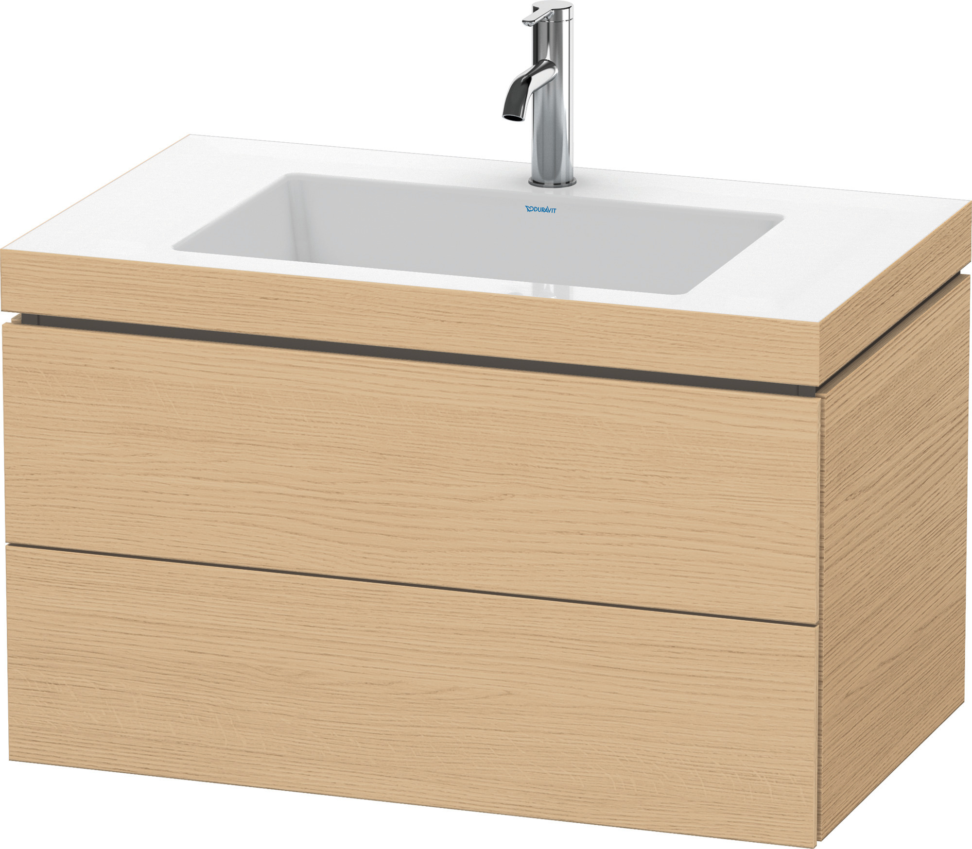 Duravit WTU L-Cube mit Vero Air 500x800x480mm 1 HL, 2 SchKa, Eiche Natur