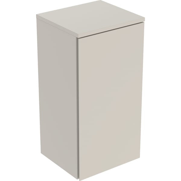 Geberit Renova Plan Seitenschrank mit 1 Tür 33x65x29,7cm, sandgrau/l. seidenmatt