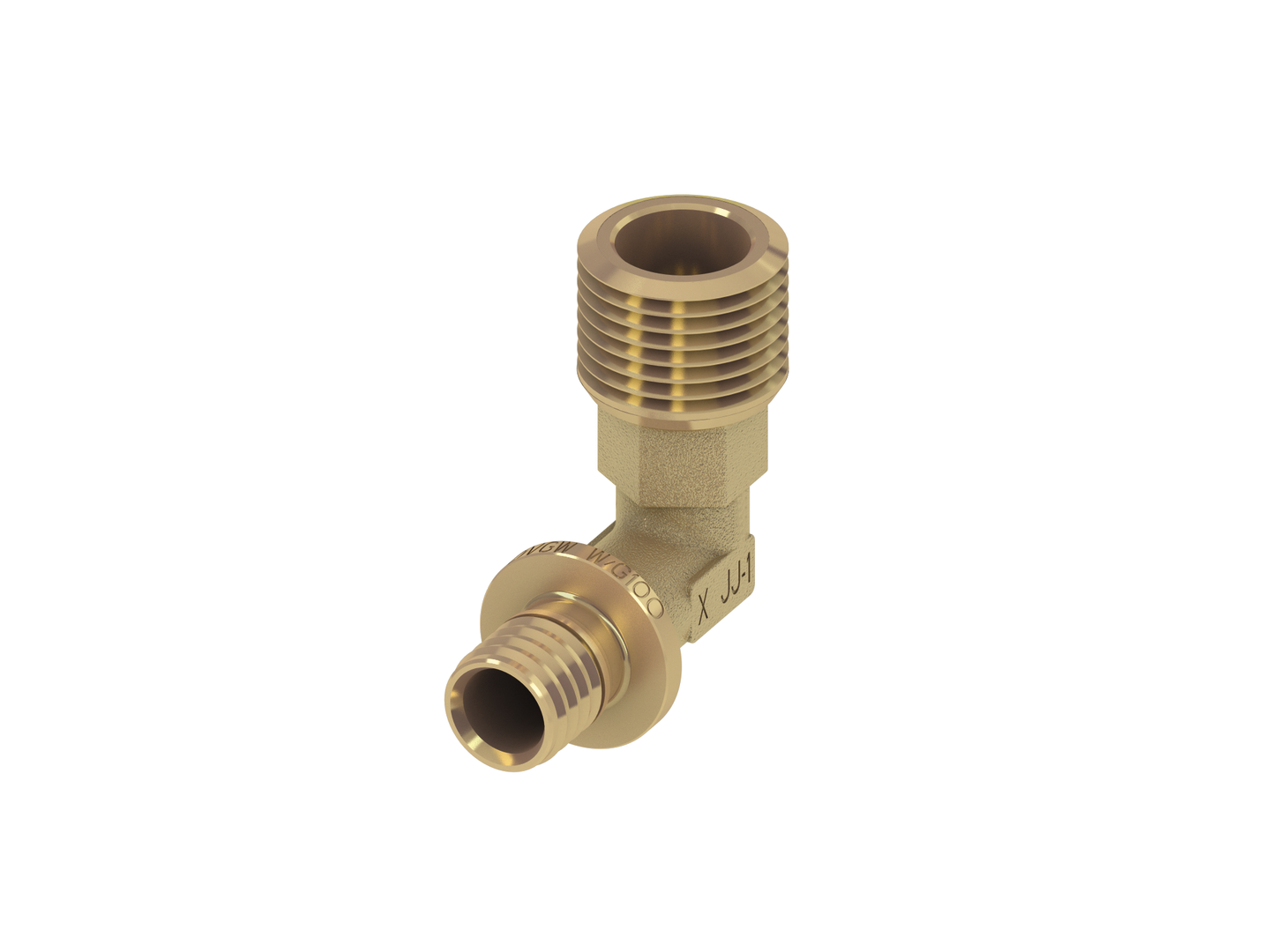TECEflex Winkelübergangsnippel Dim. 16 x R 1/2", Siliziumbronze