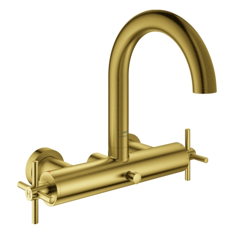 GROHE 2-Griff-Wannenbatt. Atrio 25268 Wandmontage Kreuz-Griffe cool sunrise gb