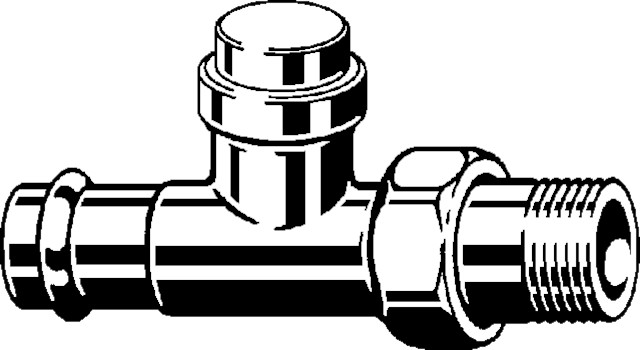 Viega Rücklaufverschraubung mit SC 2272.2 in 15mm x R1/2 vernickelt
