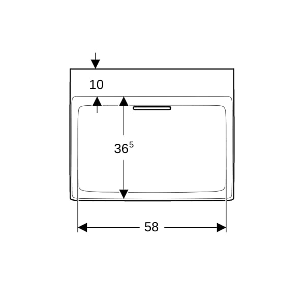 Geberit ONE Waschtisch 60x48cm, CleanDrain o. Hl., o. Ül., weiß, KeraTect/weiß glzd