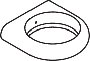 HEWI Halter Ser 477, T:99mm reinweiß