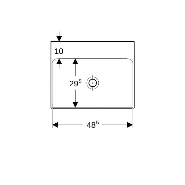 Geberit ONE Handwaschbecken 50x41 cm o. Hl., o. Ül., weiß, KeraTect