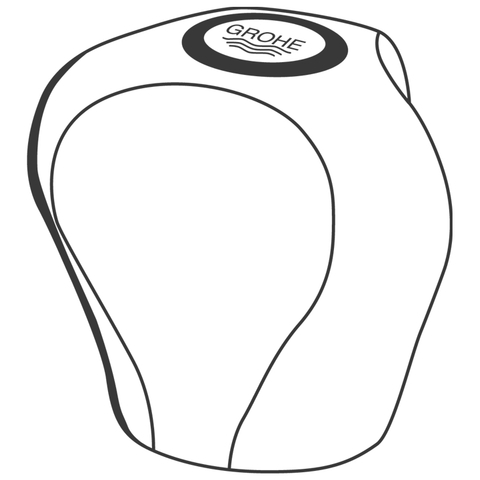 GROHE Griff Treflor 45124 mit Griffbe- festigung Markierung blau/rot 1/2" chrom