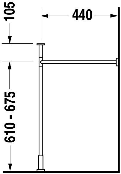 DU Metallkonsole Vero für 032910, höhenverstellbar, chrom