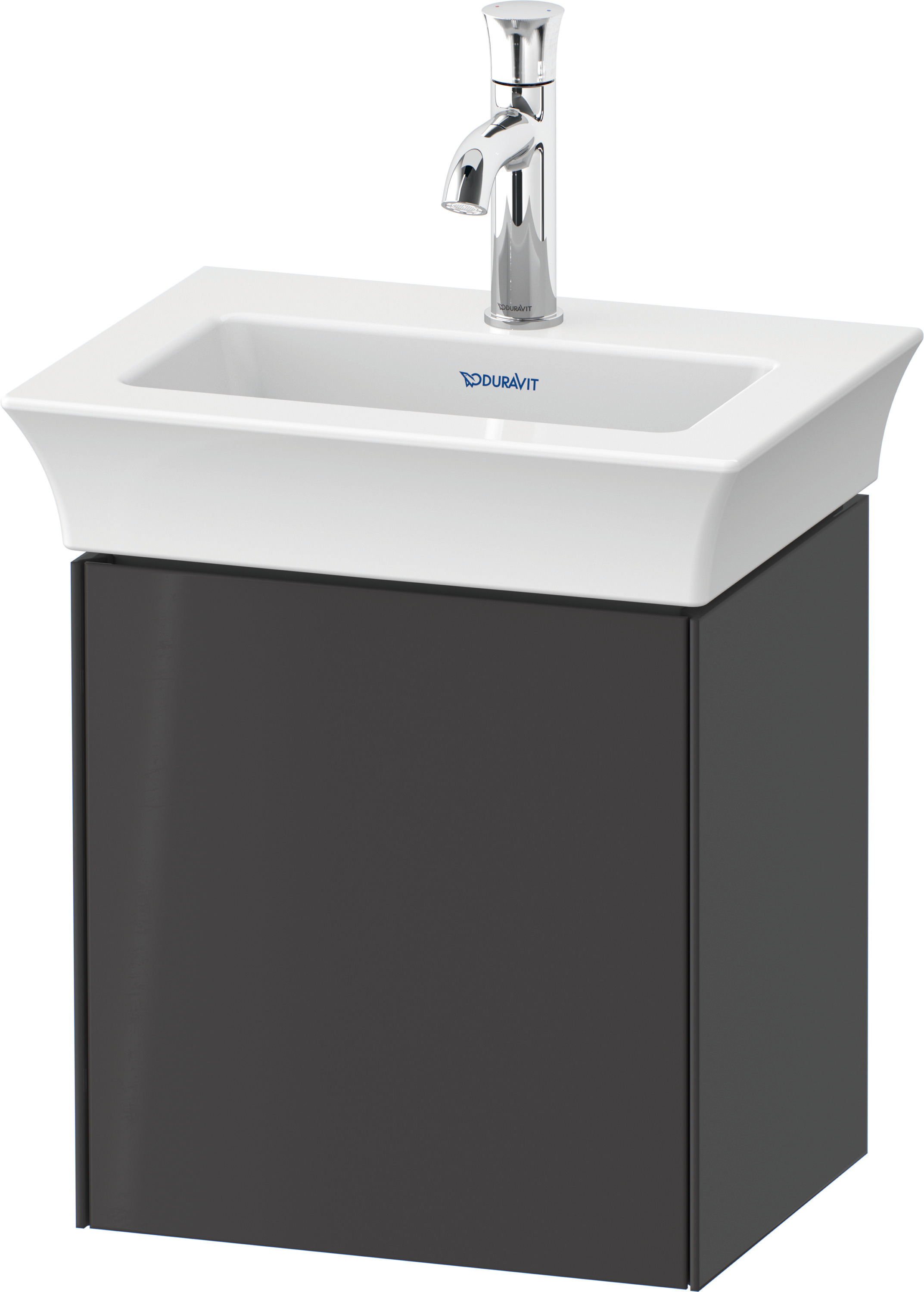 Duravit WTU White Tulip wandh.,1 Tür, TA li. 410x384x298mm, Graphit Hochglanz