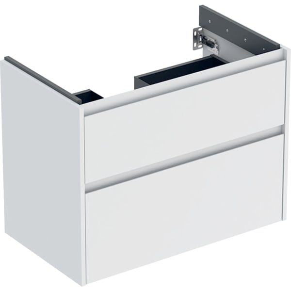 Geberit Renova Plan US f. WT, m. 2 Schubladen 79,4x60,6x44,6cm, weiß/l. seidenmatt
