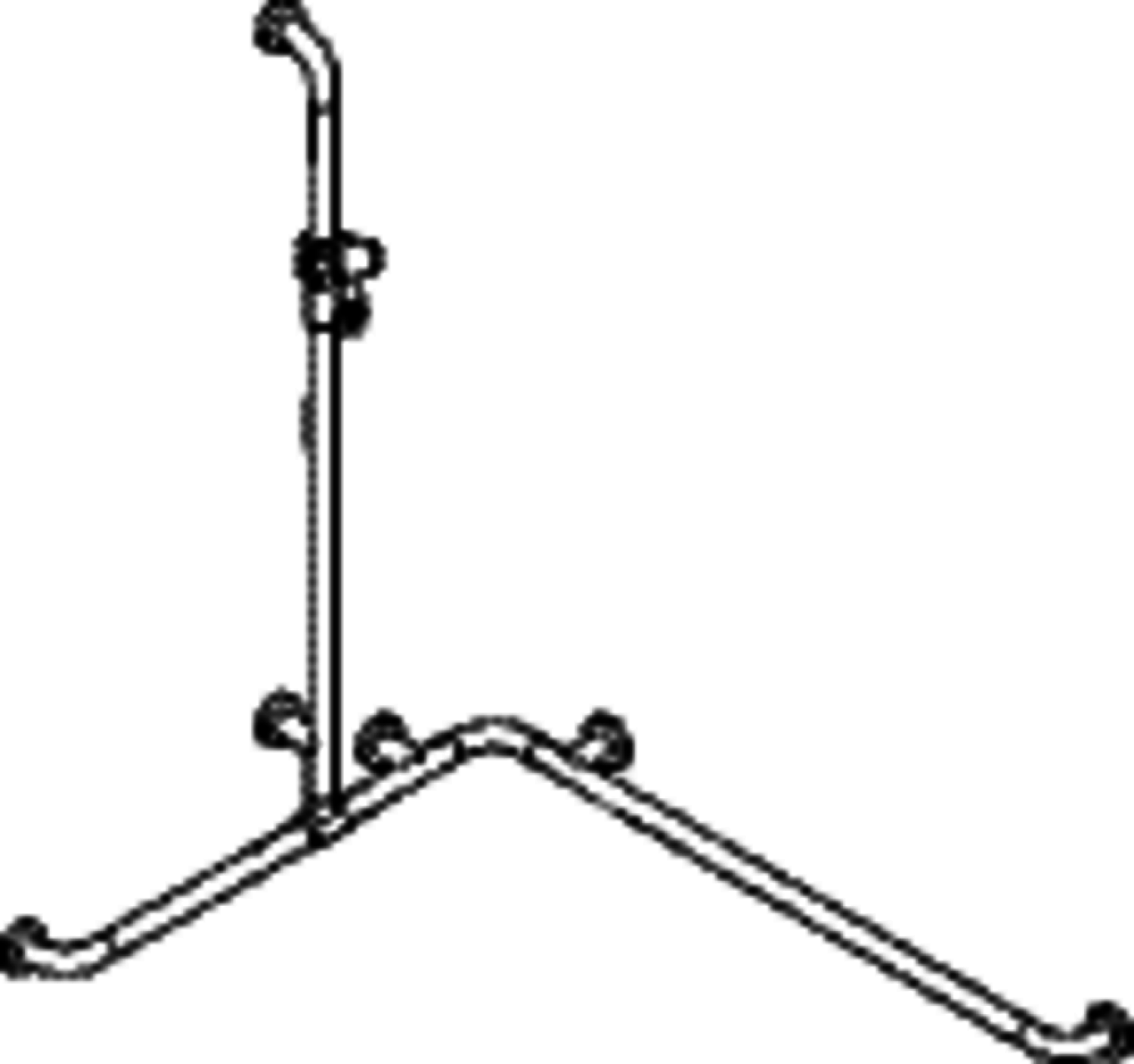 HEWI DU-Wannenhdl. m.Br.H.St., AM1:1100, W1:762, W2:962 reinweiß
