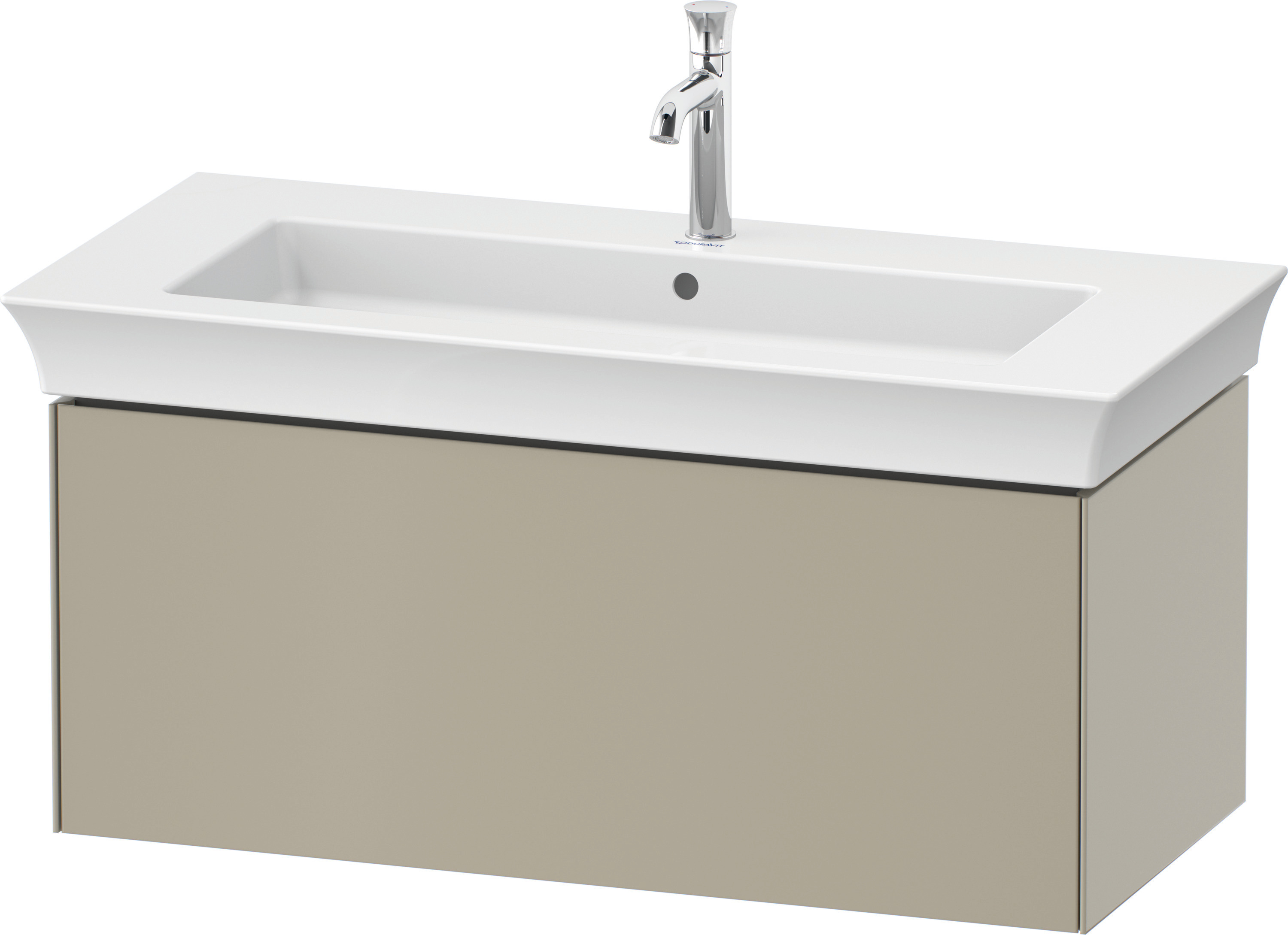 Duravit WTU White Tulip wandh.,1 Auszug 410x984x458mm, Taupe Seidenmatt