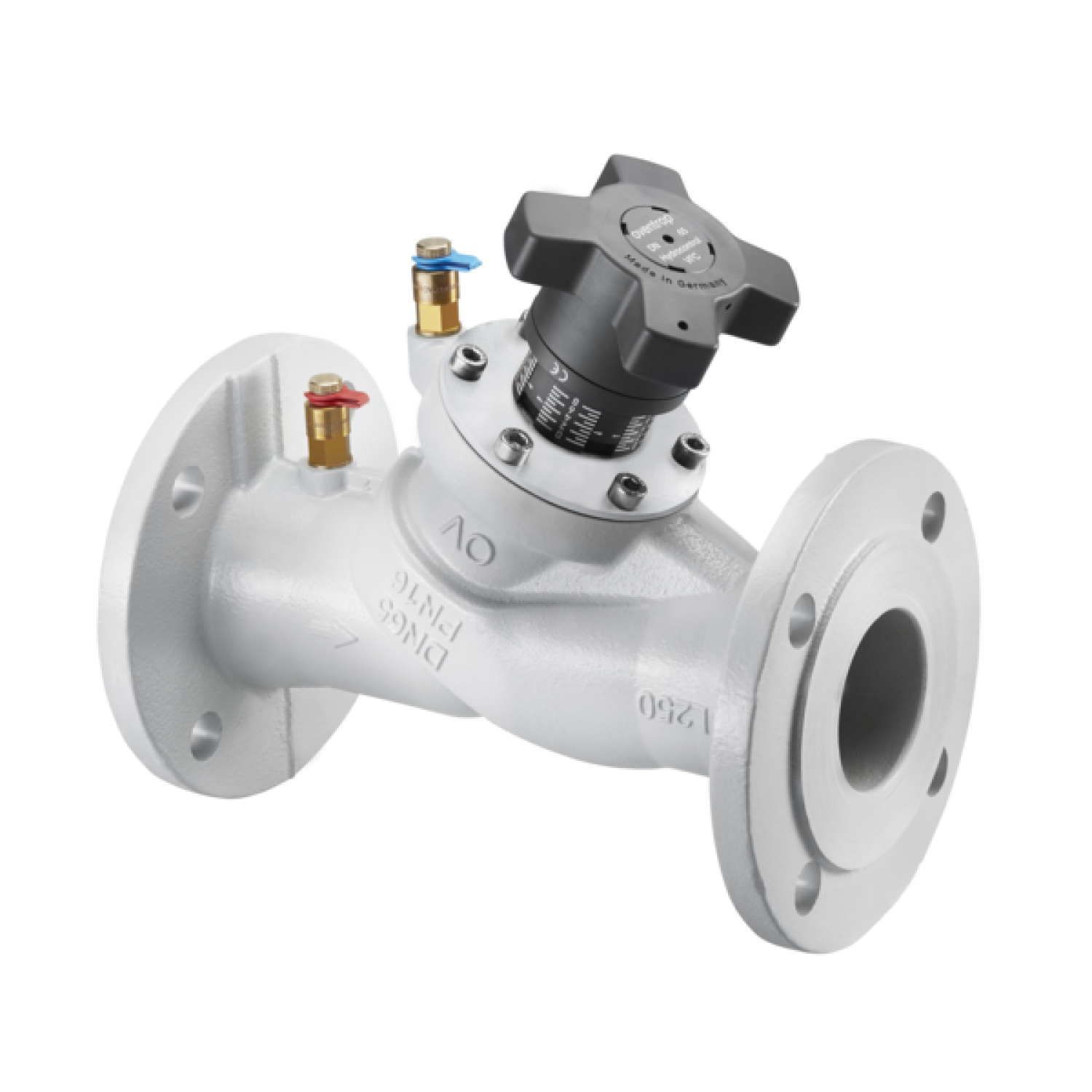 OVENTROP-Strangreg.Vent.Hydrocontrol VFC DN80, PN6, Flansch/DIN, 2 Meßvent., GG25