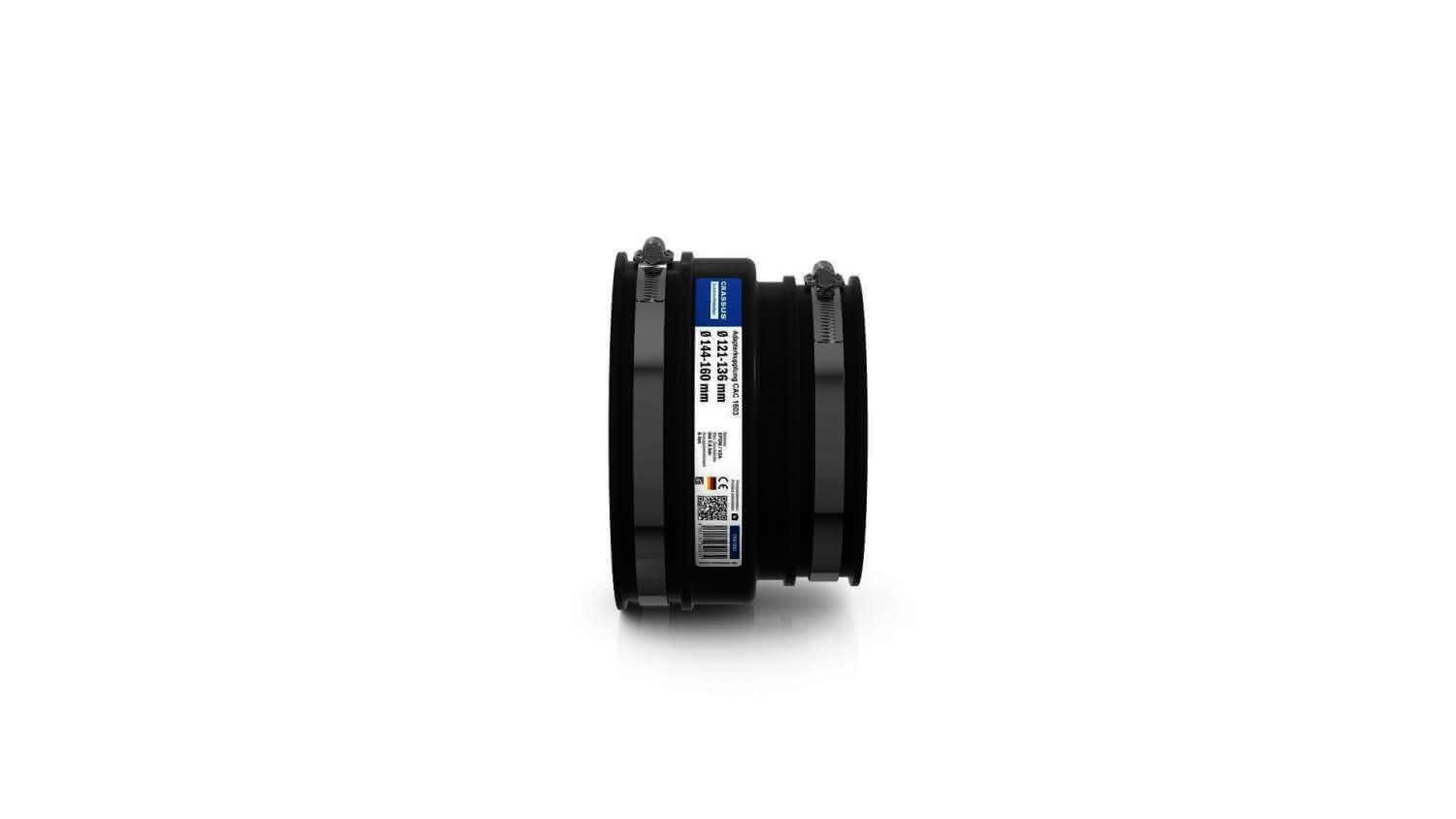 CR Adapterkupplung CAC 1603, bis 0,6 bar (144-160mm auf 121-136mm), EPDM / V2A