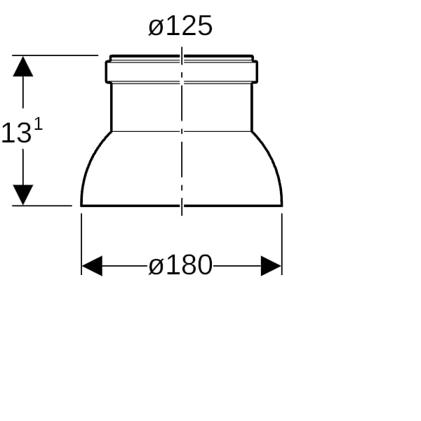 Geberit PE Dunsthut d125
