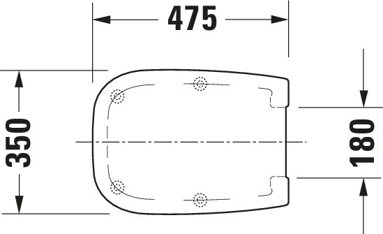 Duravit WC-Sitz D-Code ohne Absenkautomatik Scharniere edelstahl, lang, weiß