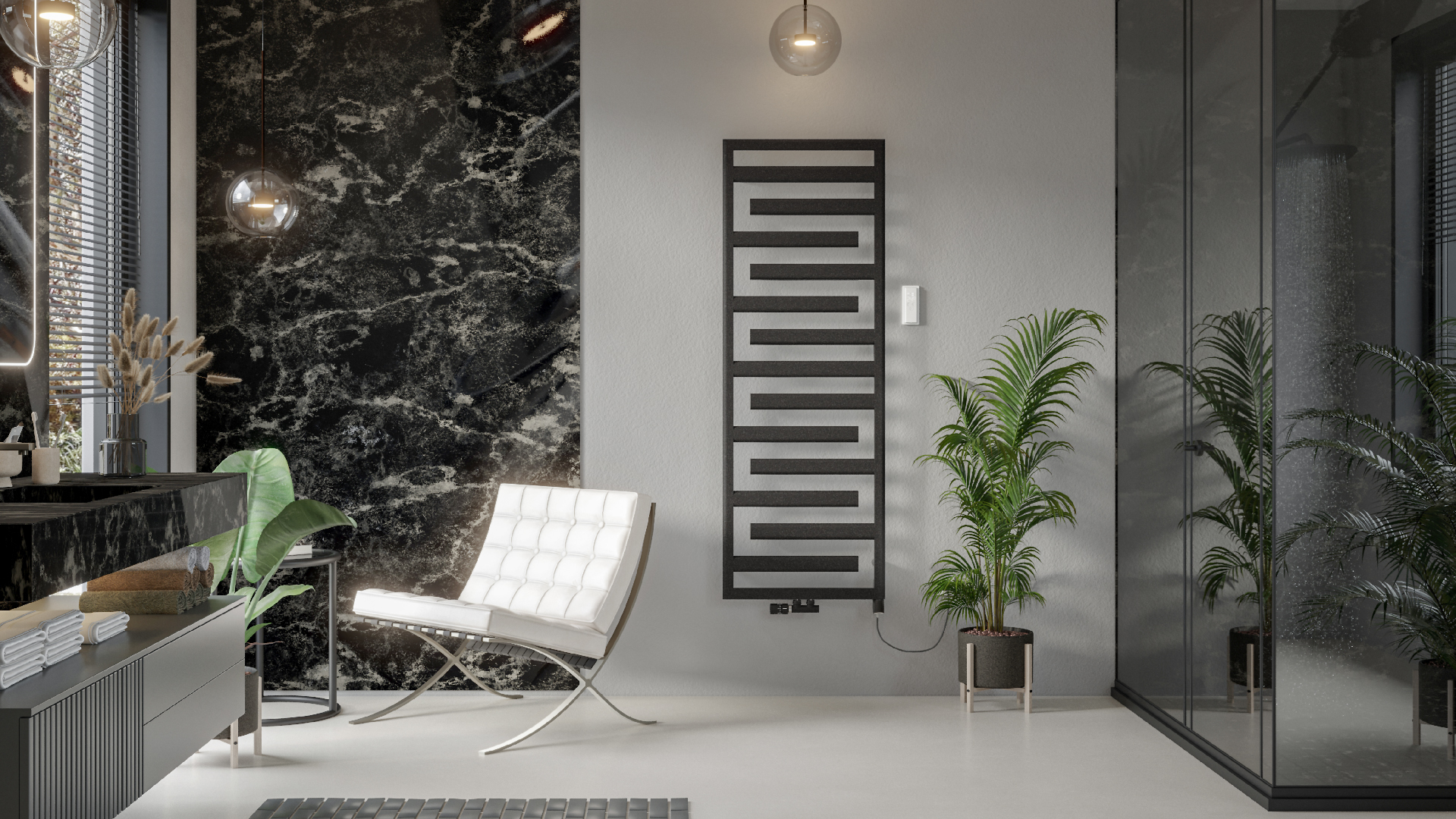 Zehnder Design-HK Tetris Mixbetrieb IHD TETSS090060MDAD, 988x45x600, Light Grey