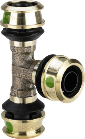 Viega T-Stück mit SC Raxofix 5318 in 16mm Siliziumbronze Viega T-Stück mit SC Raxofix 5318 in 16mm Siliziumbronze
